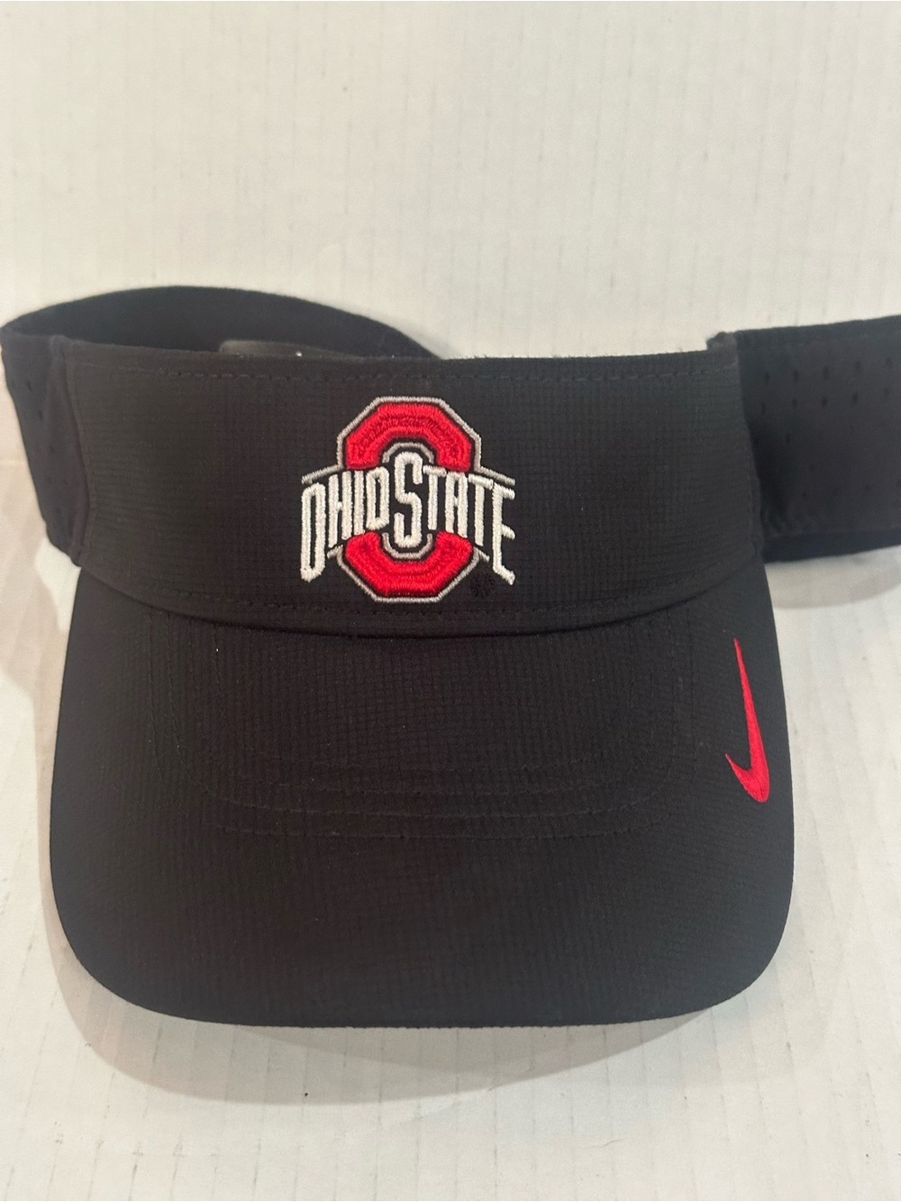 Nike Ohio State Black Visor with Red Logo